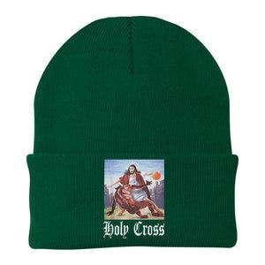 Not Today Satan Jesus Crossover Basketball Holy Cross Knit Cap Winter Beanie