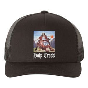 Not Today Satan Jesus Crossover Basketball Holy Cross Yupoong Adult 5-Panel Trucker Hat