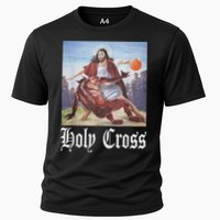 Not Today Satan Jesus Crossover Basketball Holy Cross Cooling Performance Crew T-Shirt