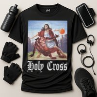 Not Today Satan Jesus Crossover Basketball Holy Cross Cooling Performance Crew T-Shirt
