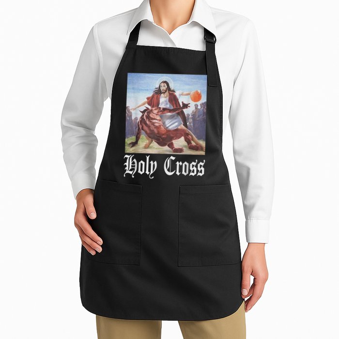 Not Today Satan Jesus Crossover Basketball Holy Cross Apron