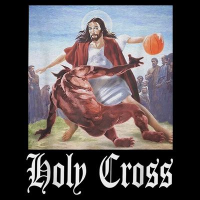 Not Today Satan Jesus Crossover Basketball Holy Cross T-Shirt