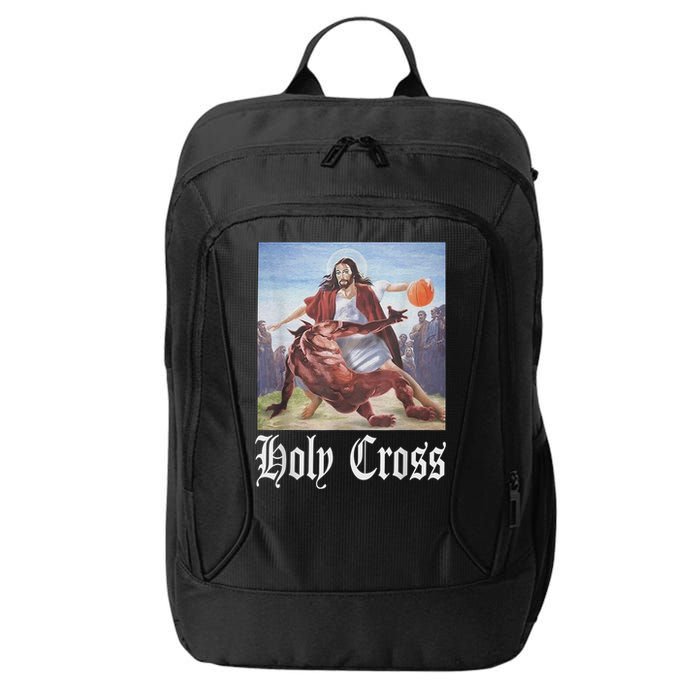 Not Today Satan Jesus Crossover Basketball Holy Cross City Backpack