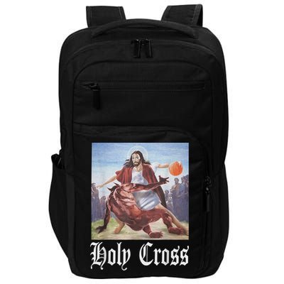 Not Today Satan Jesus Crossover Basketball Holy Cross Impact Tech Backpack