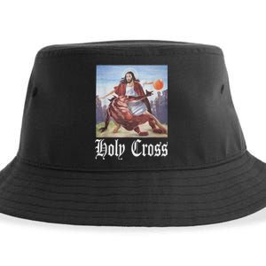 Not Today Satan Jesus Crossover Basketball Holy Cross Sustainable Bucket Hat