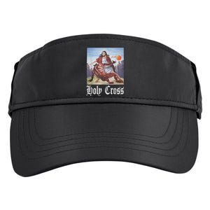 Not Today Satan Jesus Crossover Basketball Holy Cross Adult Drive Performance Visor