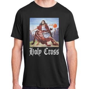 Not Today Satan Jesus Crossover Basketball Holy Cross Adult ChromaSoft Performance T-Shirt