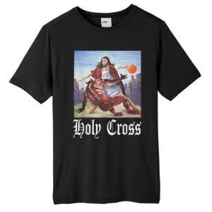 Not Today Satan Jesus Crossover Basketball Holy Cross Tall Fusion ChromaSoft Performance T-Shirt