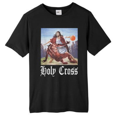 Not Today Satan Jesus Crossover Basketball Holy Cross Tall Fusion ChromaSoft Performance T-Shirt