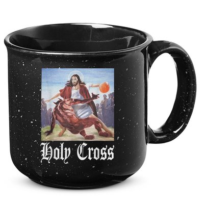 Not Today Satan Jesus Crossover Basketball Holy Cross 15oz Campfire Ceramic Mug