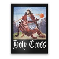 Not Today Satan Jesus Crossover Basketball Holy Cross Poster