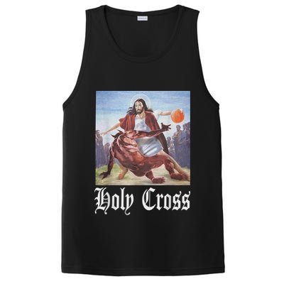 Not Today Satan Jesus Crossover Basketball Holy Cross PosiCharge Competitor Tank