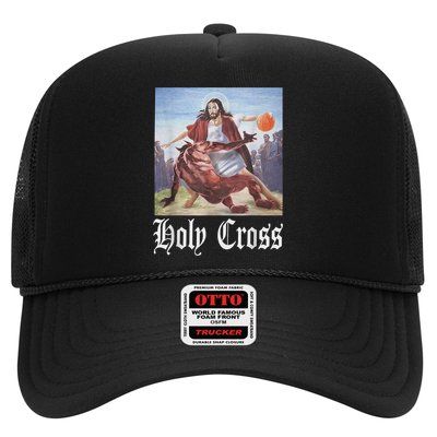 Not Today Satan Jesus Crossover Basketball Holy Cross Trucker Hat