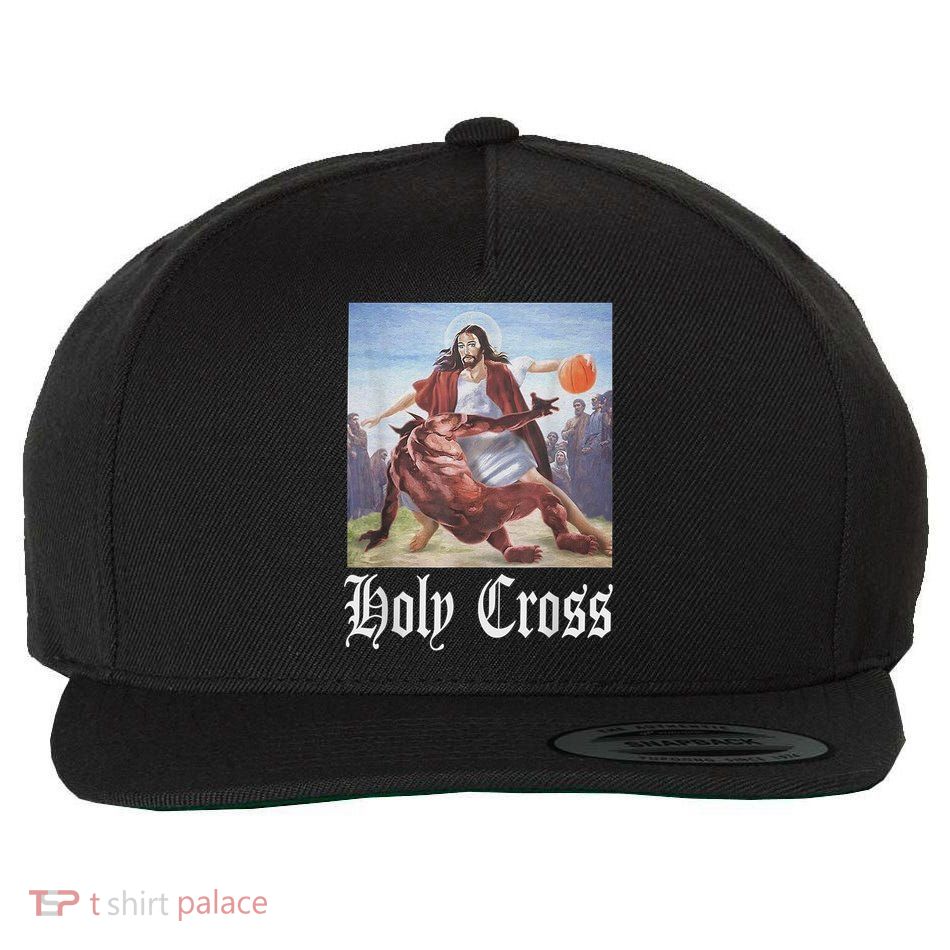 Not Today Satan Jesus Crossover Basketball Holy Cross Wool Snapback Cap
