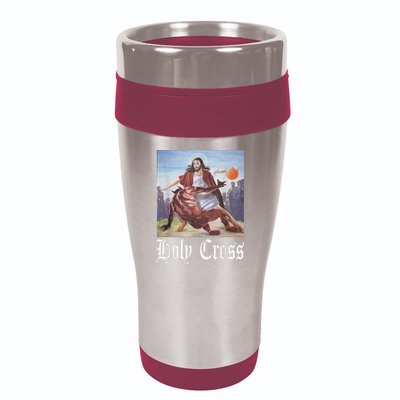 Not Today Satan Jesus Crossover Basketball Holy Cross 16oz Travel Tumbler