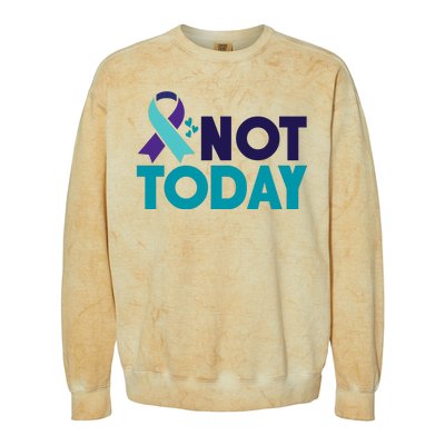 Not Today Suicide Prevention Ribbon Colorblast Crewneck Sweatshirt