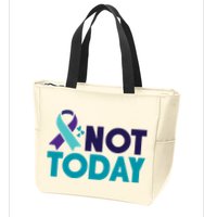 Not Today Suicide Prevention Ribbon Zip Tote Bag