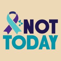 Not Today Suicide Prevention Ribbon Zip Tote Bag
