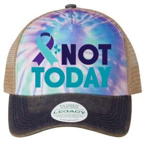 Not Today Suicide Prevention Ribbon Legacy Tie Dye Trucker Hat