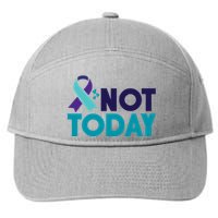 Not Today Suicide Prevention Ribbon 7-Panel Snapback Hat