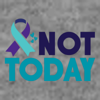 Not Today Suicide Prevention Ribbon 7-Panel Snapback Hat