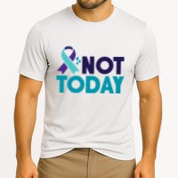 Not Today Suicide Prevention Ribbon Cooling Performance Crew T-Shirt
