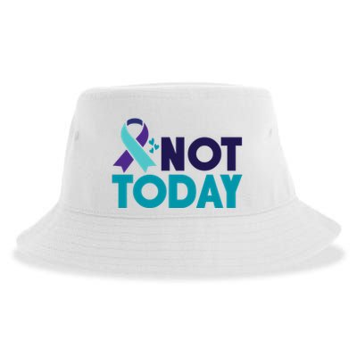 Not Today Suicide Prevention Ribbon Sustainable Bucket Hat
