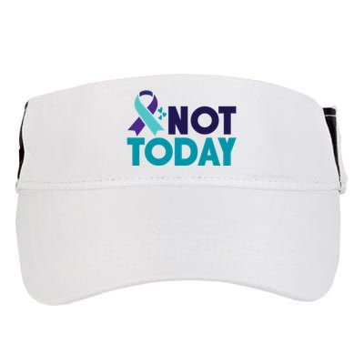 Not Today Suicide Prevention Ribbon Adult Drive Performance Visor
