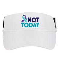 Not Today Suicide Prevention Ribbon Adult Drive Performance Visor