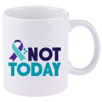 Not Today Suicide Prevention Ribbon 11oz C Handle Ceramic Mug