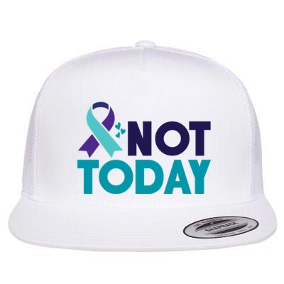 Not Today Suicide Prevention Ribbon Flatbill Hat