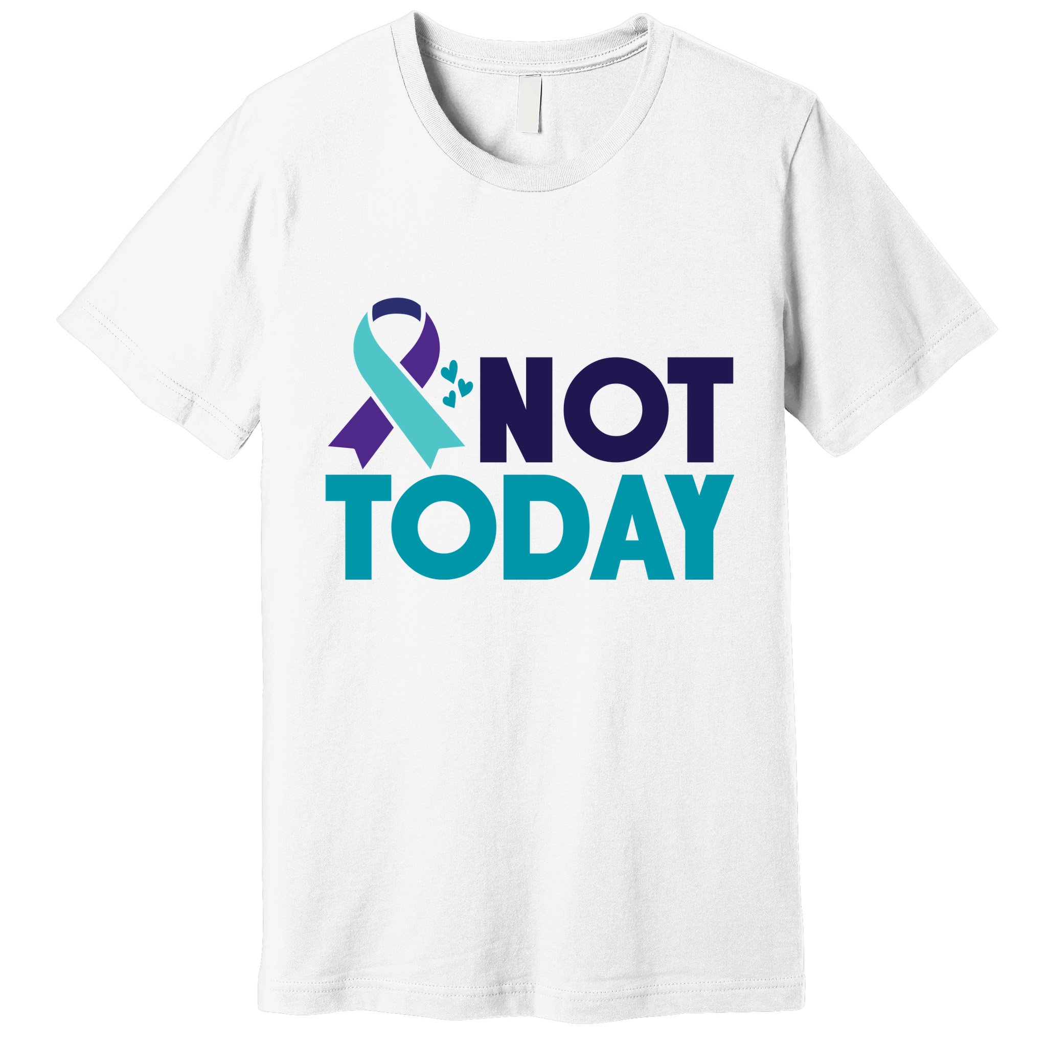 Not Today Suicide Prevention Ribbon Premium T-Shirt