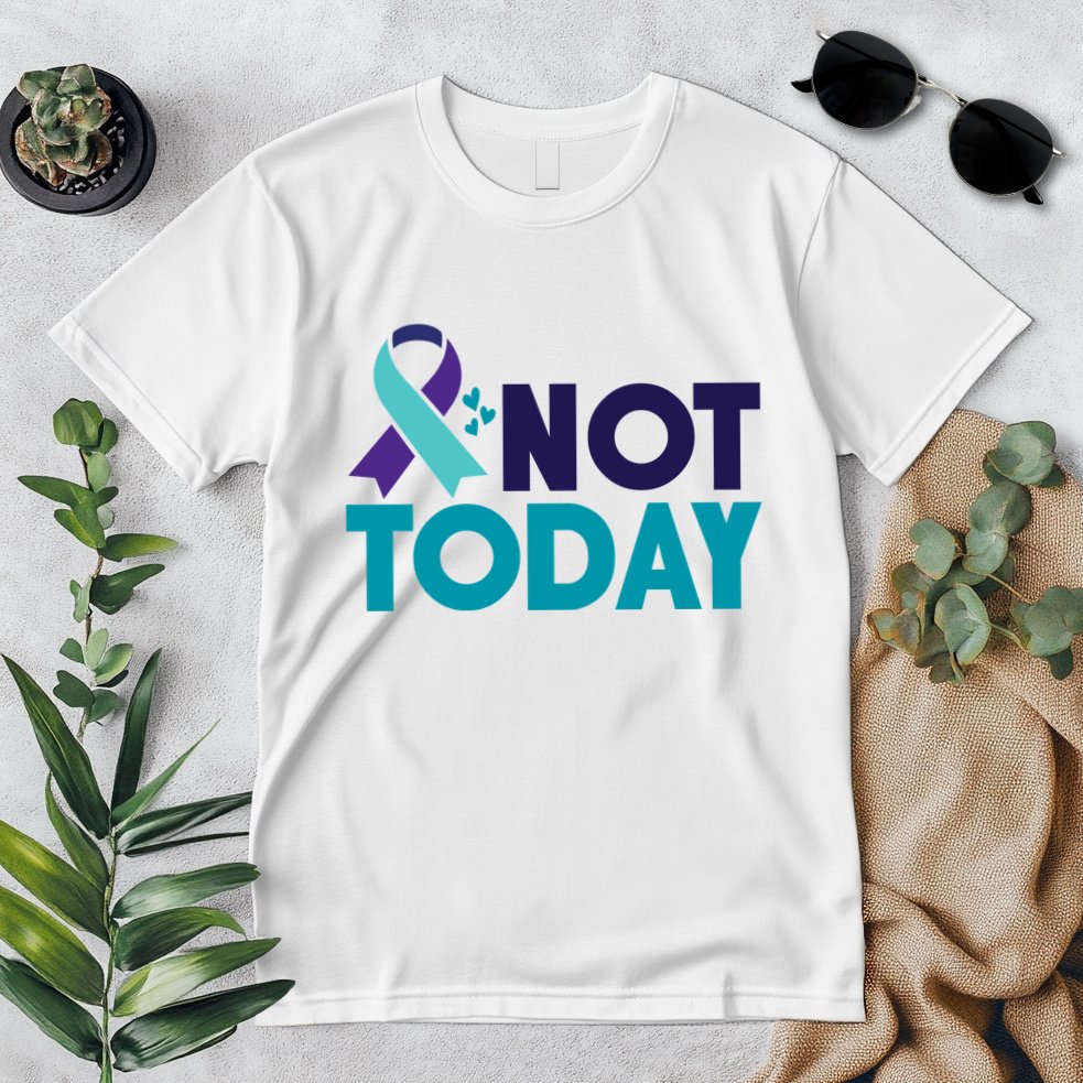 Not Today Suicide Prevention Ribbon Premium T-Shirt