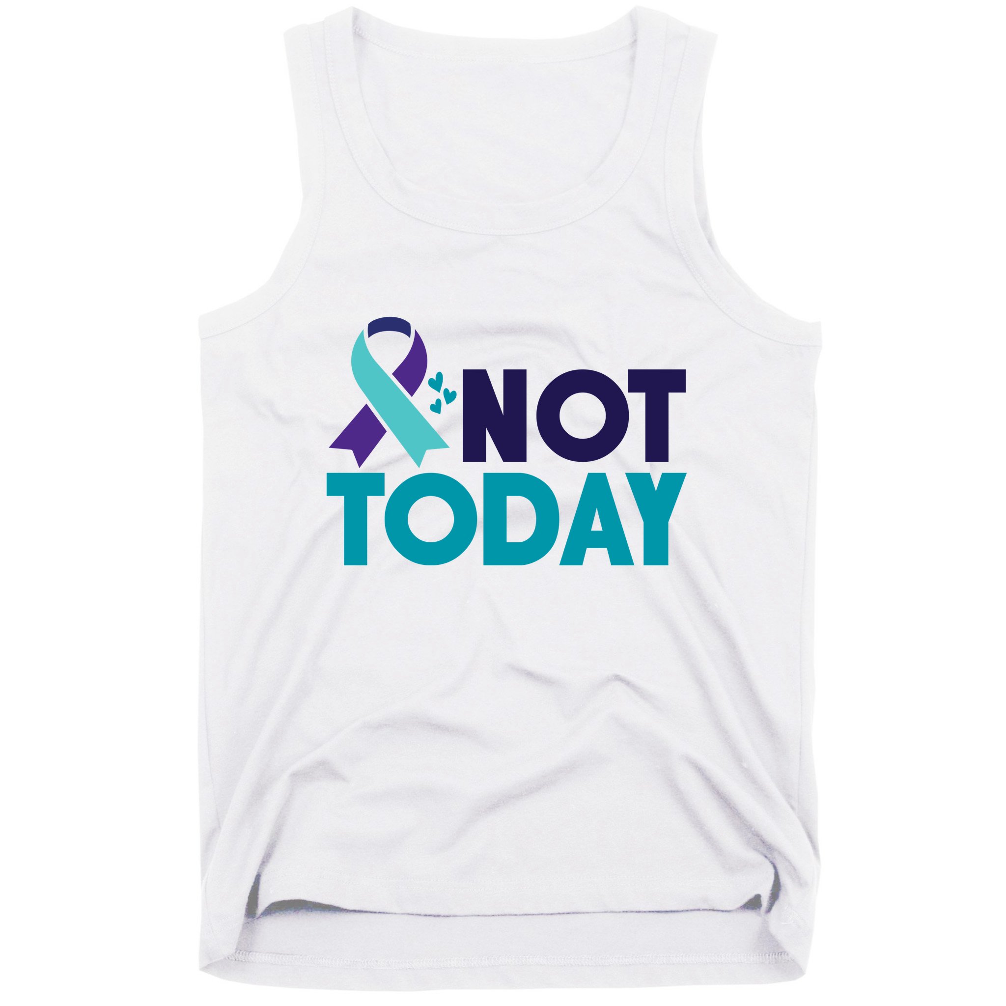 Not Today Suicide Prevention Ribbon Tank Top