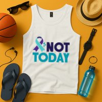 Not Today Suicide Prevention Ribbon Tank Top