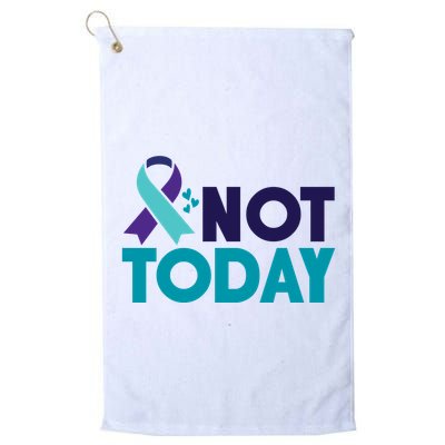 Not Today Suicide Prevention Ribbon Golf Towel