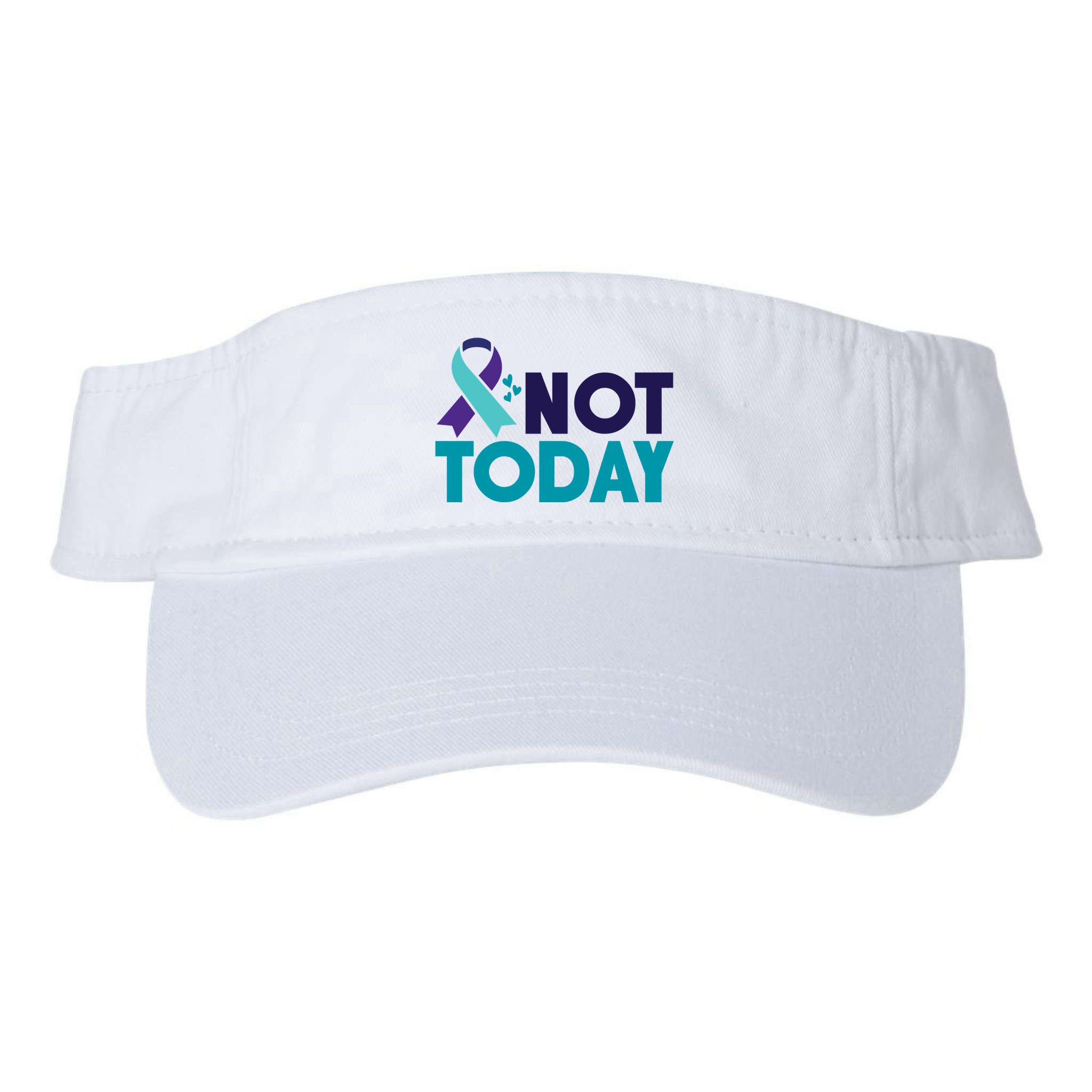 Not Today Suicide Prevention Ribbon Visor