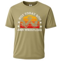 Not Today Son Arm Wrestling Game Father Valentines Day Cooling Performance Crew T-Shirt