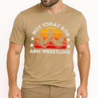Not Today Son Arm Wrestling Game Father Valentines Day Cooling Performance Crew T-Shirt