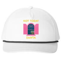 Not Today Santa Jewish Hanukkah Menorah Lights Dreidel Latke  Snapback Five-Panel Rope Hat