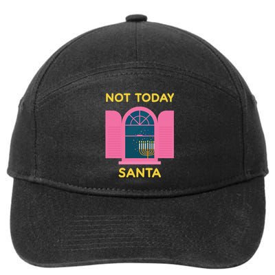 Not Today Santa Jewish Hanukkah Menorah Lights Dreidel Latke  7-Panel Snapback Hat