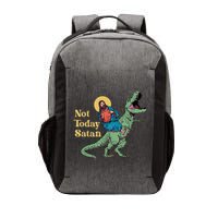 Not Today Satan Jesus Riding Dinosaur T Rex Funny Sarcastic Vector Backpack