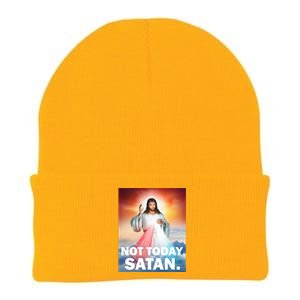 Not Today Satan Jesus Christ Christian Christianity Catholic Knit Cap Winter Beanie