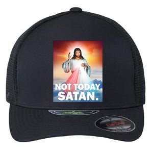 Not Today Satan Jesus Christ Christian Christianity Catholic Flexfit Unipanel Trucker Cap