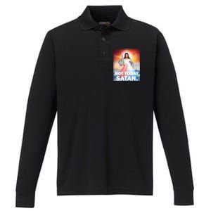 Not Today Satan Jesus Christ Christian Christianity Catholic Performance Long Sleeve Polo