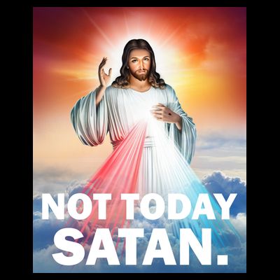 Not Today Satan Jesus Christ Christian Christianity Catholic T-Shirt