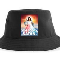 Not Today Satan Jesus Christ Christian Christianity Catholic Sustainable Bucket Hat