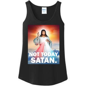 Not Today Satan Jesus Christ Christian Christianity Catholic Ladies Essential Tank