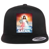 Not Today Satan Jesus Christ Christian Christianity Catholic Flat Bill Trucker Hat