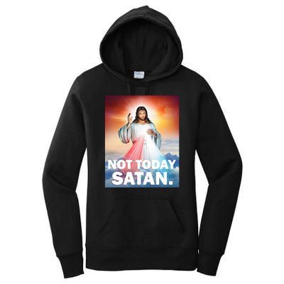 Not Today Satan Jesus Christ Christian Christianity Catholic Women's Pullover Hoodie